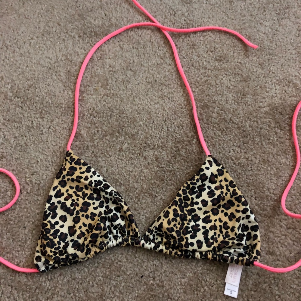 Victoria’s Secret cheetah triangle bikini top